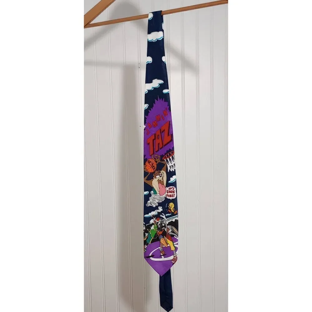 Vintage 1993 taz, bugs, Sylvester and others space jam tie